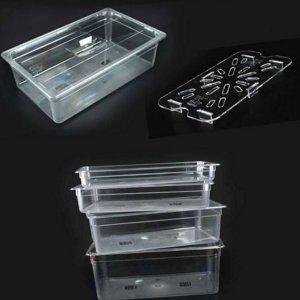 바트 투명 플라스틱 물빠짐 보관 카보네이트 폴리 식품 업소용