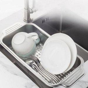 스텐 바구니 건조대 싱크대 싱크볼 주방 설거지 선반 물빠짐
