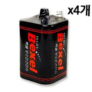 6v 안전 대용량 사각 4개 특수 건전지