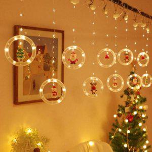 가랜드 크리스마스 커튼 조명 창문 인테리어 성탄절