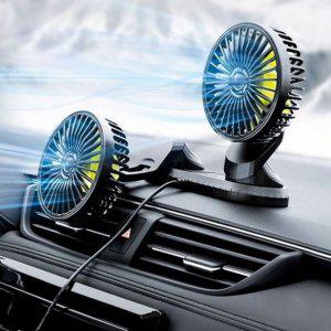 선풍기 클립형 내부 시거 듀얼 차량용 usb 각도조절