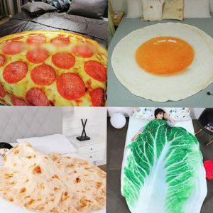 사계절 담요 피자 블랭킷 음식 빅사이즈 원형