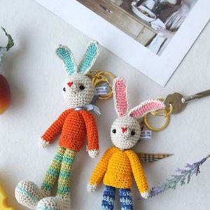 인형 열쇠고리 장식 키 핸드메이드 홀더 뜨개 토끼 가방