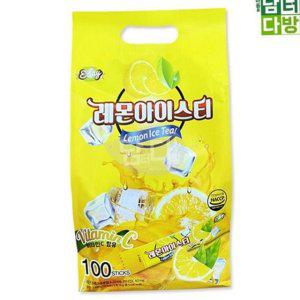 레몬 파우더 과일 달콤 스틱 아이스티