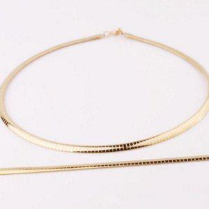 기본 티타늄 목걸이 오메가 여성 스네이크