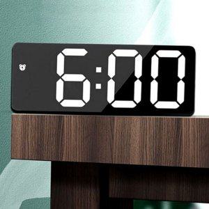 탁상 인테리어 디지털 알람 led 무소음 시계 스누즈
