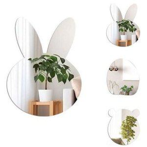 부착식 디자인 귀여운 토끼 아크릴 인테리어 벽장식 침실 거울