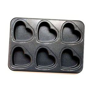머핀 실리콘 하트 코팅 브라우니 6구 틀 제빵용 베이킹
