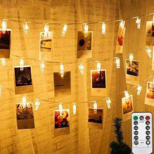 인테리어 전구 집게 사진 led 와이어 무드등