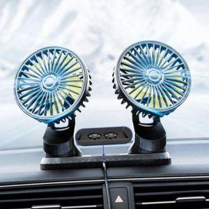 환기팬 송풍 차량용 조절 거치형 팬 듀얼 공기순환기 선풍기