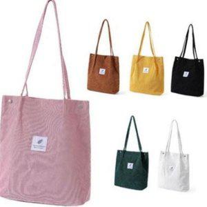 에코백 캔버스 숄더백 골덴 데일리 패션 가벼운 학생 여성