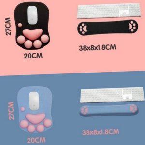 실리콘 마우스 폼 부드러운 메모리 고양이발 패드 손목