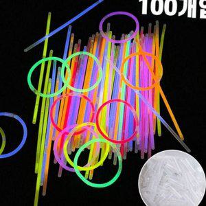 빛나는 야간 발광 야광 어린이 나들이 스틱 팔찌 막대