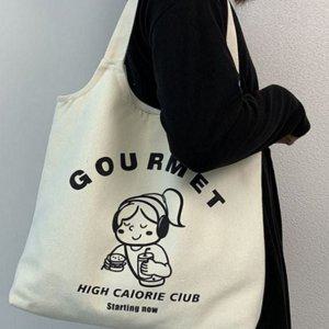 데일리 숄더 일러스트 캔버스 학생 에코백 가방 가벼운 여성