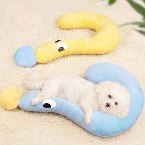 바나나 목베개 쿠션 강아지 베개 애견 고양이 소형