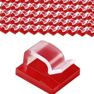 붙이는 테이프형 전선 정리 케이블 소형 선정리 홀더 사무실 클립