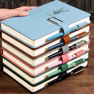 가죽 일기장 고급 다이어리 휴대용 제본 무선 버클