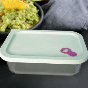 내열 직사각 냉동 용기 밀폐 뚜껑 유리 실리콘 반찬
