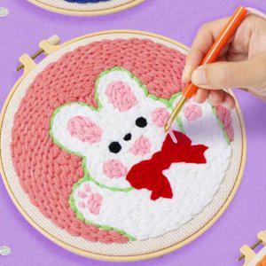 키트 초보자 만들기 취미 스킬 자수 펀치 프랑스 니들