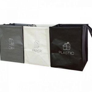 실내 접이식 캠핑 소형 타포린 재활용 분리수거함 다용도 3칸