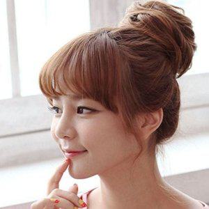 풍성한 셀프 올림 가발 자연 볼륨 곱창 똥머리