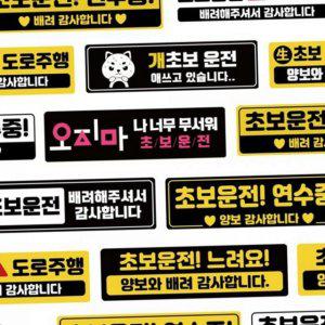 운전 탈부착 연습 자석 차량용 초보운전자 스티커 초보운전