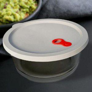 밀폐 반찬통 내열 실리콘 유리 다용도 뚜껑 용기 주방