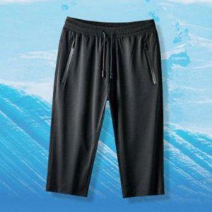 데일리 쿨링 메쉬 여름 바지 밴딩 남성 7부