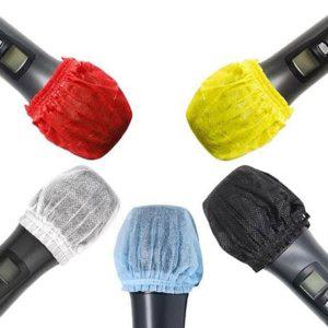 100개입 마이크 덮개 일회용 위생 커버 부직포 노래방