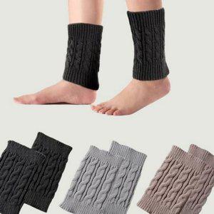 데일리 보온 토시 겨울 워머 꽈배기 레그 여성 발목 니트
