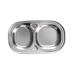 어린이 캠핑용 2구 개인 스테인레스 직사각형 스텐 식판