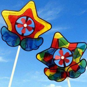 놀이 어린이 유아 완구 색종이 만들기 셀로판지 미술 바람개비