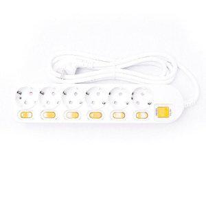 멀티탭 6구 전기 콘센트 25m 코드선 개별 연결형 전원연장선 3호