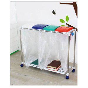 4단 쓰레기 분리수거함 가정용 재활용 통 큰 분리함 리빙 박스