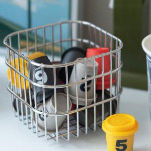 다기능 커피 보관함 정리함 스텐레스 다용도 캡슐랙 정사각형 라운드형