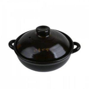 국산 황토 도자기 손잡이 뚝배기 내열냄비 - 중