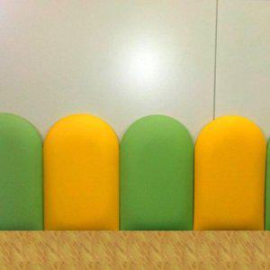 (방염)벽쿠션매트 고급형(반원형) 400x1000mmx35mm벽매트안전매트