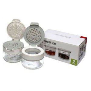 밀폐용기 80ml 양념통 유리 화이트 시노글라스 2P