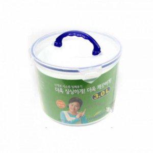 밀폐용기 3.0L 주방용품 원형 플라스틱 간편용기 보관