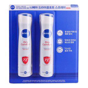 니베아 데오드란트 스프레이 드라이콤포트 2개 여성용