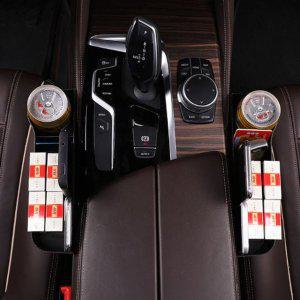 컨솔 차량틈새수납 시트포켓 자동차 가죽포켓 차