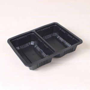 PP실링용기 JH 23185-2B (70호2칸) 블랙 500개 포장