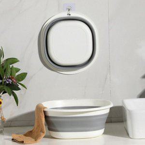 접이식 욕실 빨래 접는 세척 사각 소형 캠핑 대야