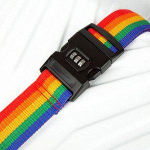레인보우 수화물 여행용 보안 잠금 캐리어 벨트 다이얼