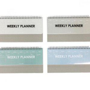 탁상용 링제본 pp 스탠딩 주간 업무용 스케줄러 투명