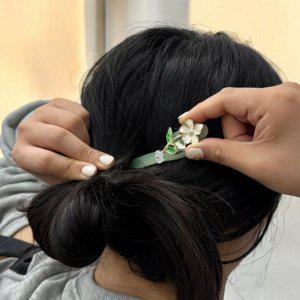 옥 진주 비녀 업스타일 한복 꽃비녀 전통 옥장식