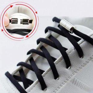 매듭 자동 운동화 편리한 자석 없는 탄성 신발끈