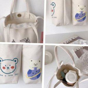 소형 텀블러 가벼운 에코백 캔버스 크로스 수납 데일리