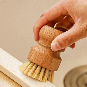 우드 설거지 브러쉬 주방 솔 세척솔 나무 원목