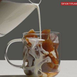 컵 내열 유리 커피잔 빈티지 홈카페 강화 투명